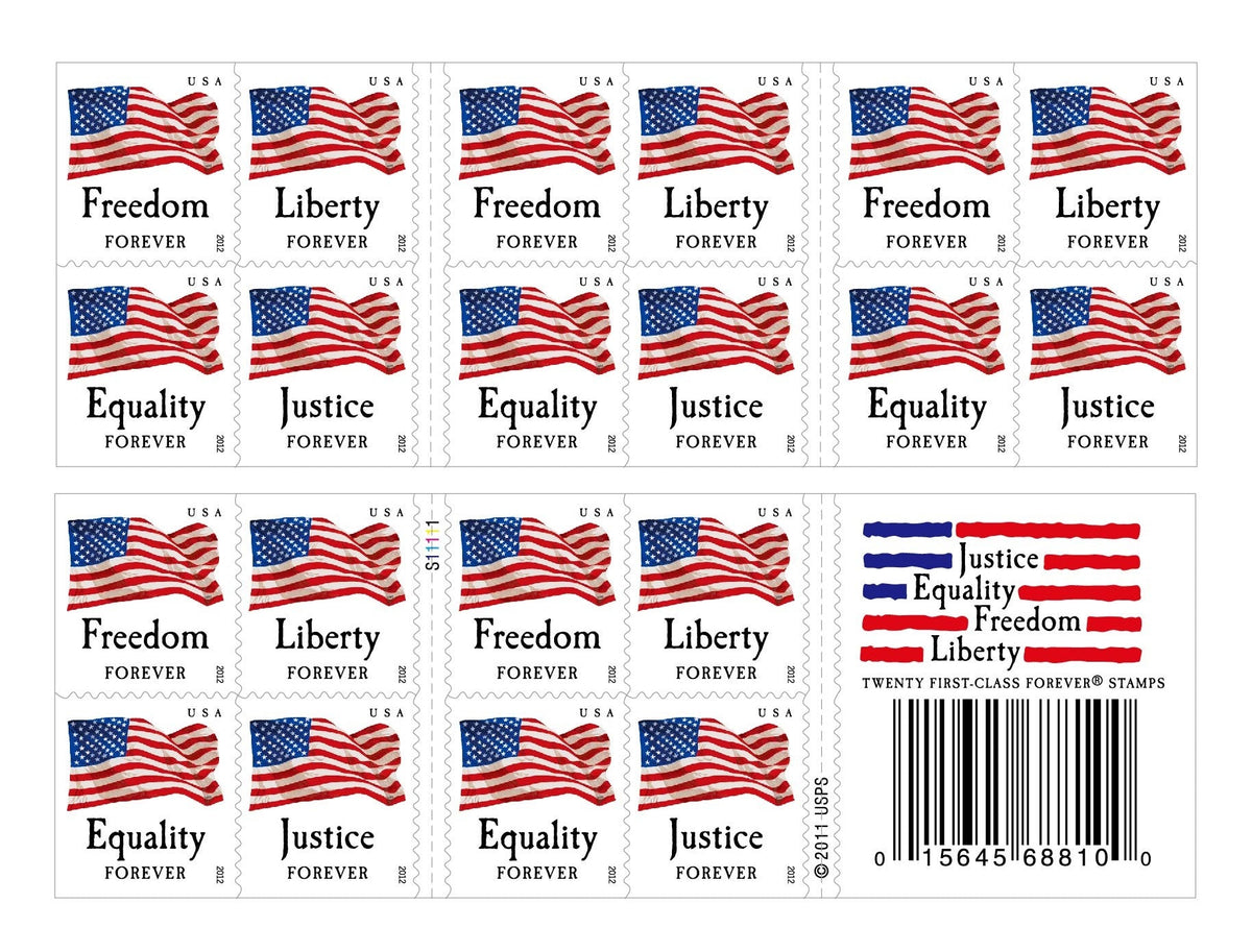 Multiple Forever Flags USPS Four Flags Forever Postage Stamps – The Cheap Stamps