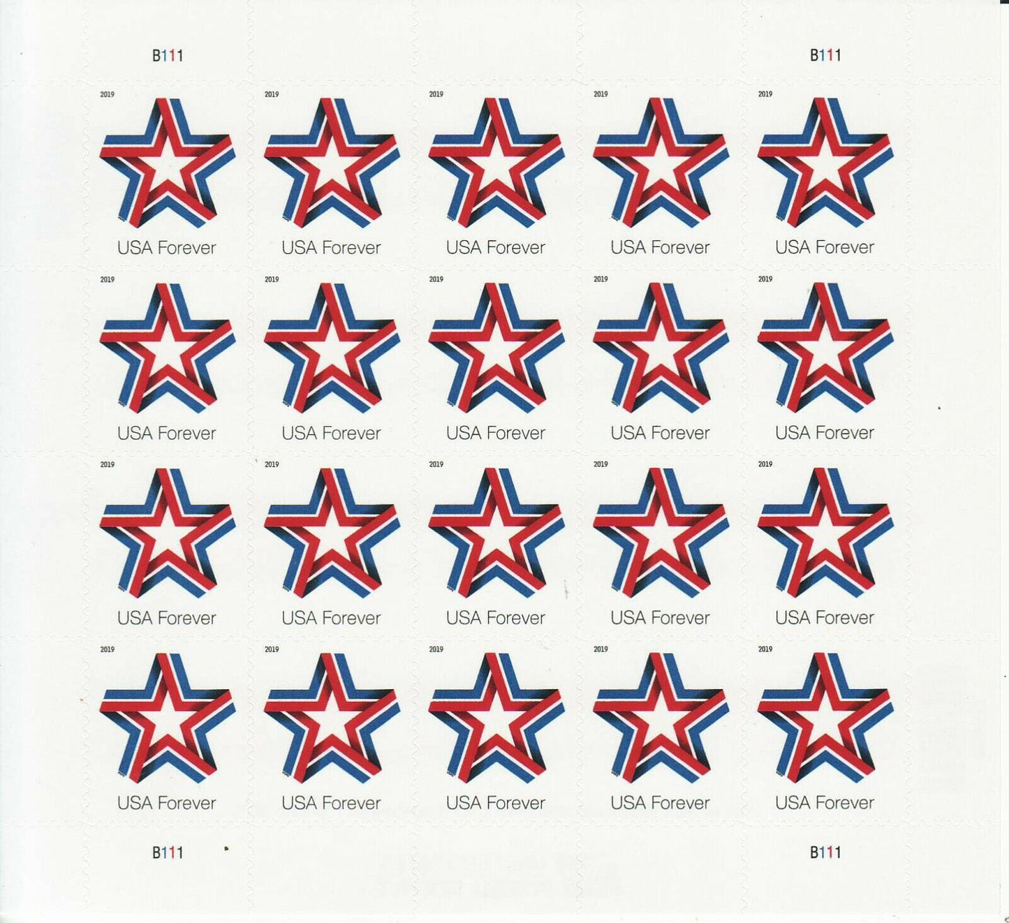Star Ribbon Forever First Class Postage Stamps